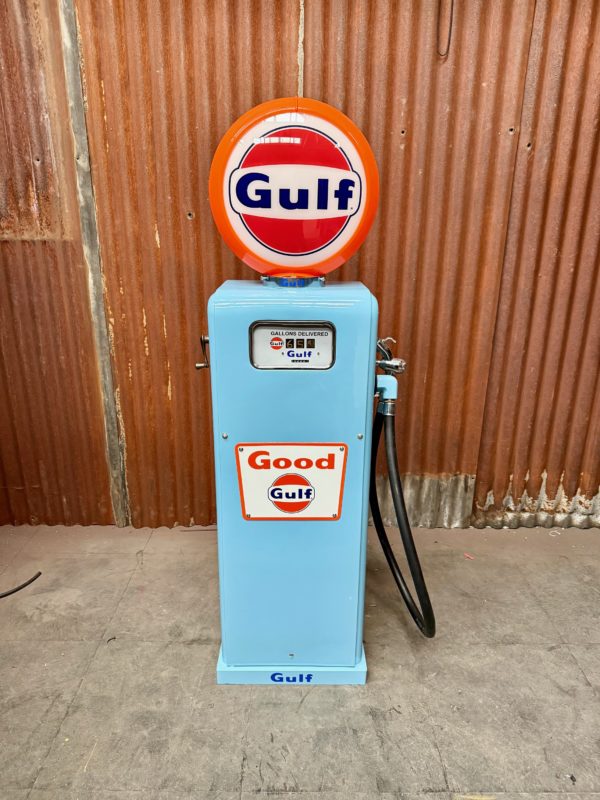 Pompe à essence Gulf gasboy américaine restaurée