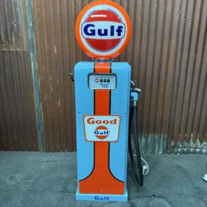 Restored American Gulf gasboy gas pump