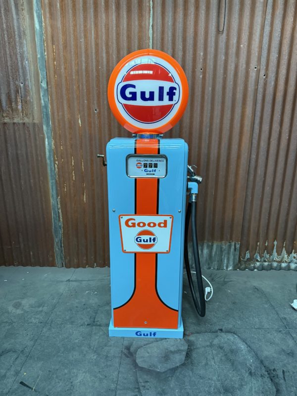 Restored American Gulf gasboy gas pump