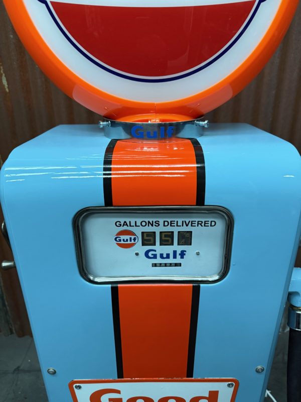 Genuine restored American Gulf gasboy gas pump