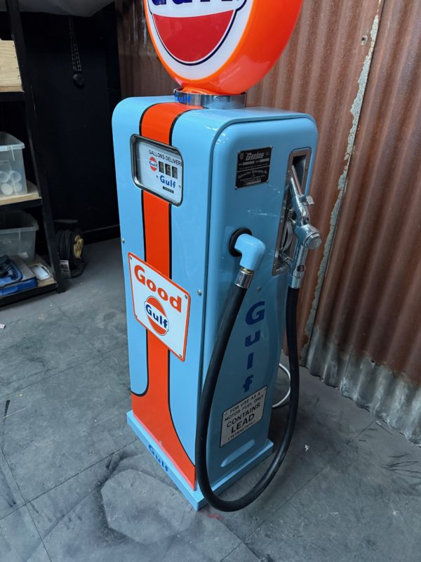 Restored American Gulf gas pump