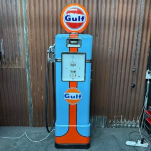 Restored 1948 American Gulf Bowser gas pump