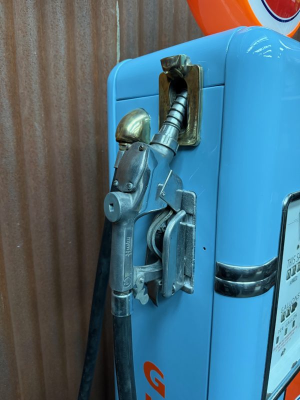 vintage restored American Gulf Bowser gas pump