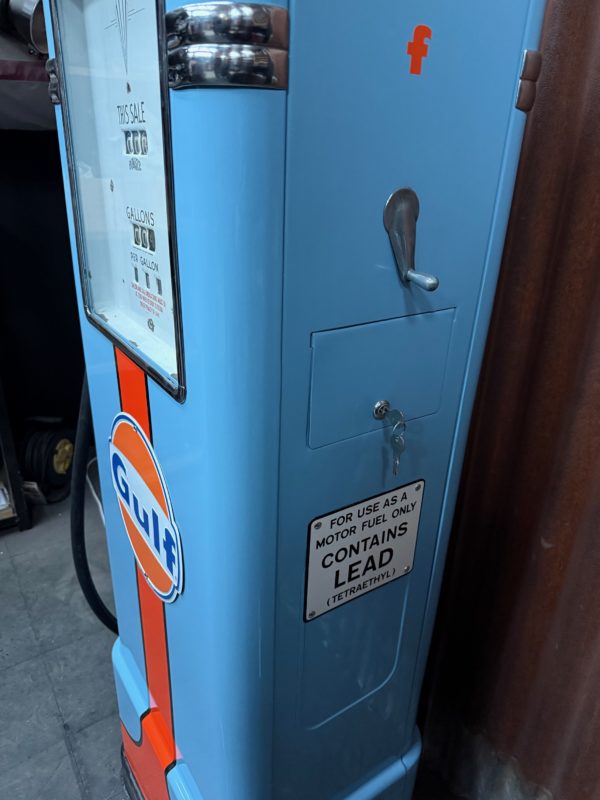 Restored American Gulf gas pump