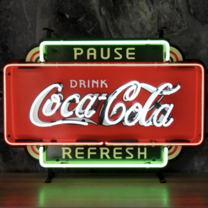 Enseigne Néon Coca Cola Pause Refresh