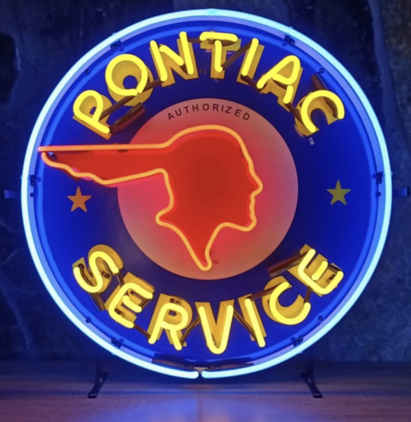 Enseigne Néon Pontiac services 60cm .