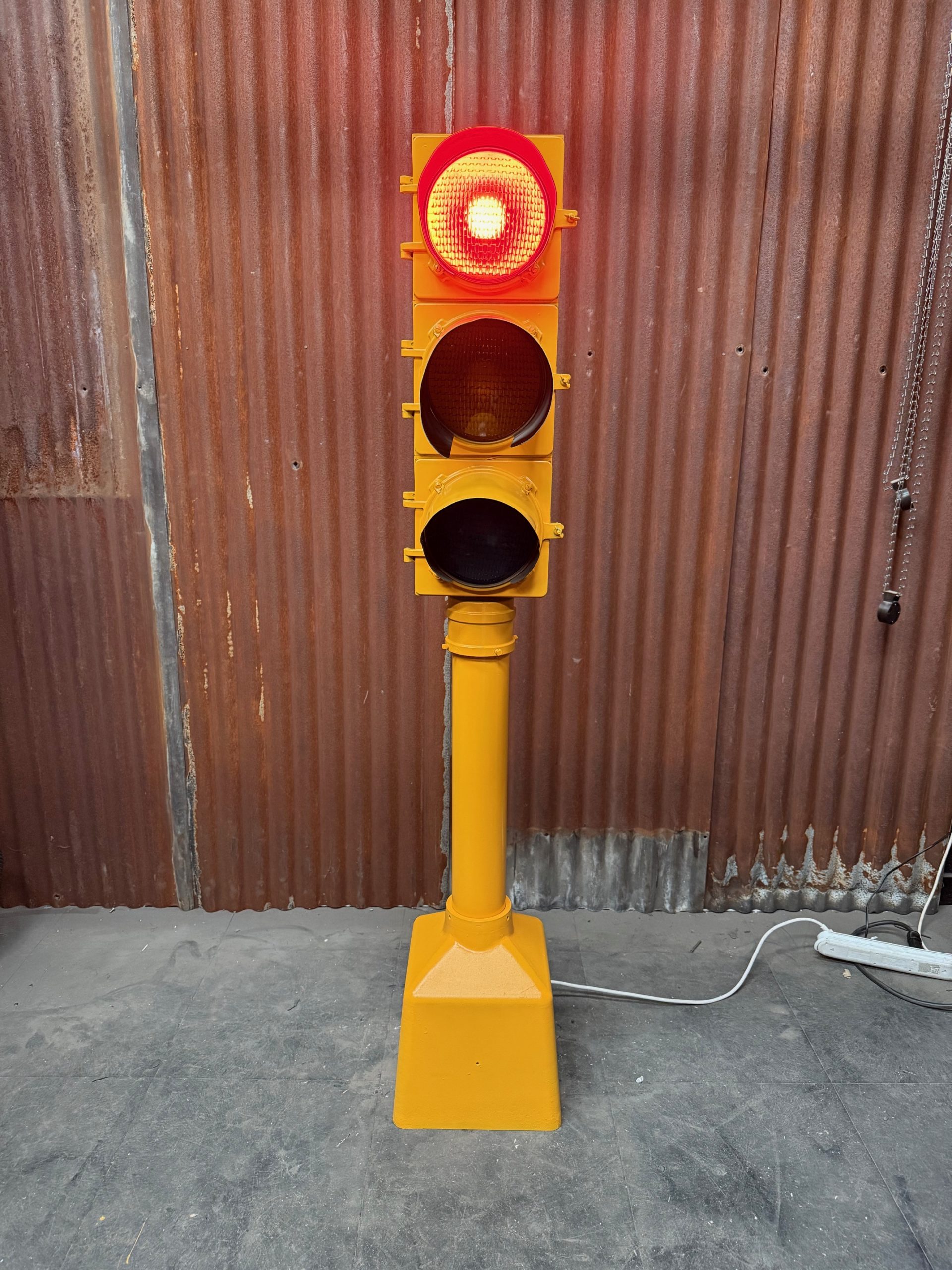 véritable Feu rouge américain Tricolore restauré véritable Feu rouge américain Tricolore restauré