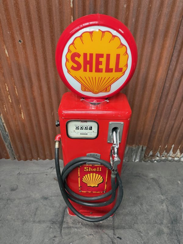 American Shell Tokheim gas pump.