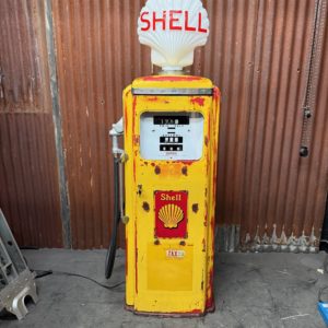 Pompe à essence Shell américaine de 1955 patine d’origine