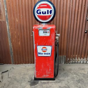 Pompe à essence Gulf gasboy américaine patine d'origine