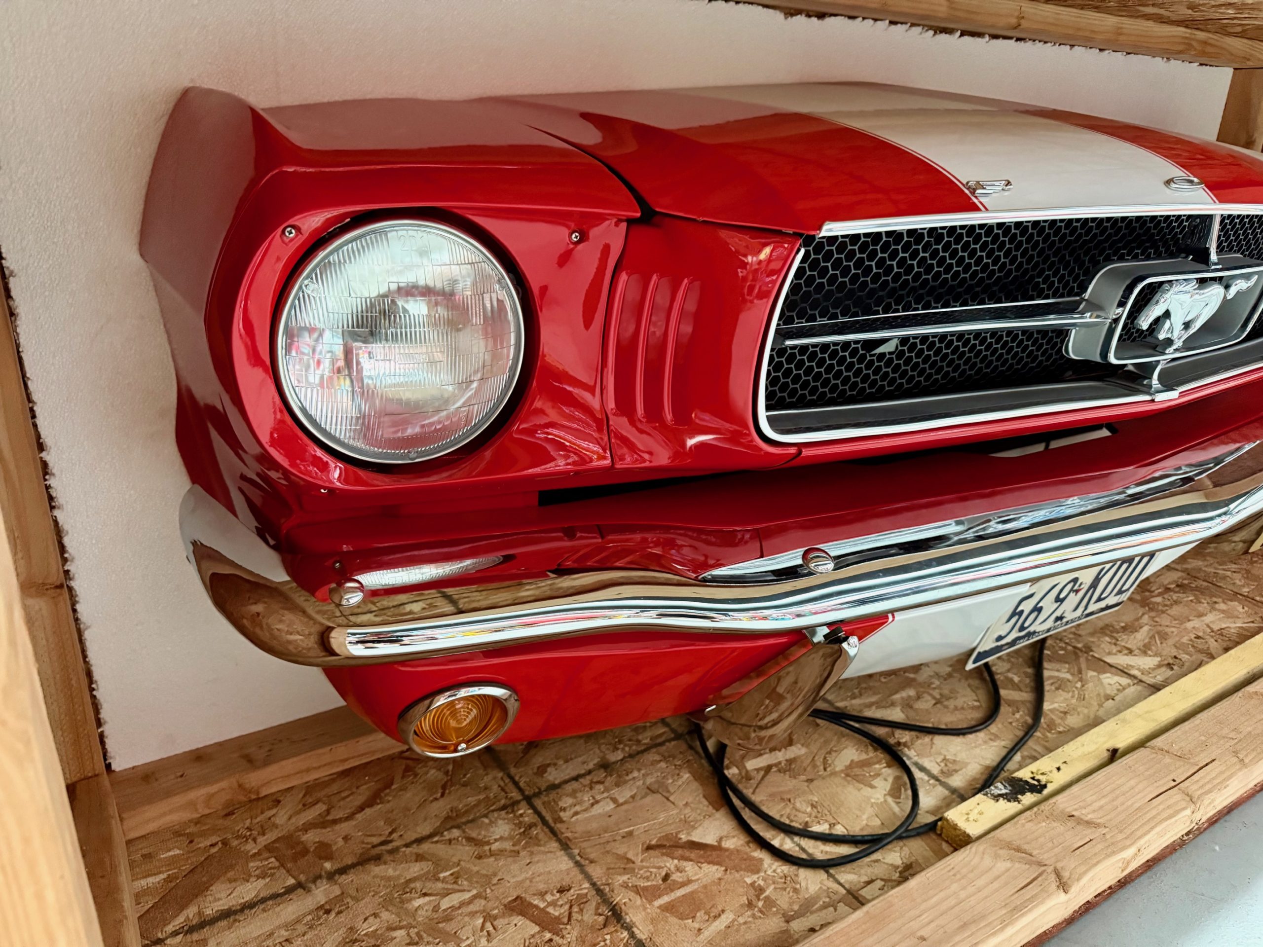 Ford Mustang 1965 car front - usa wall decoration Ford Mustang 1965 car front - usa wall decoration
