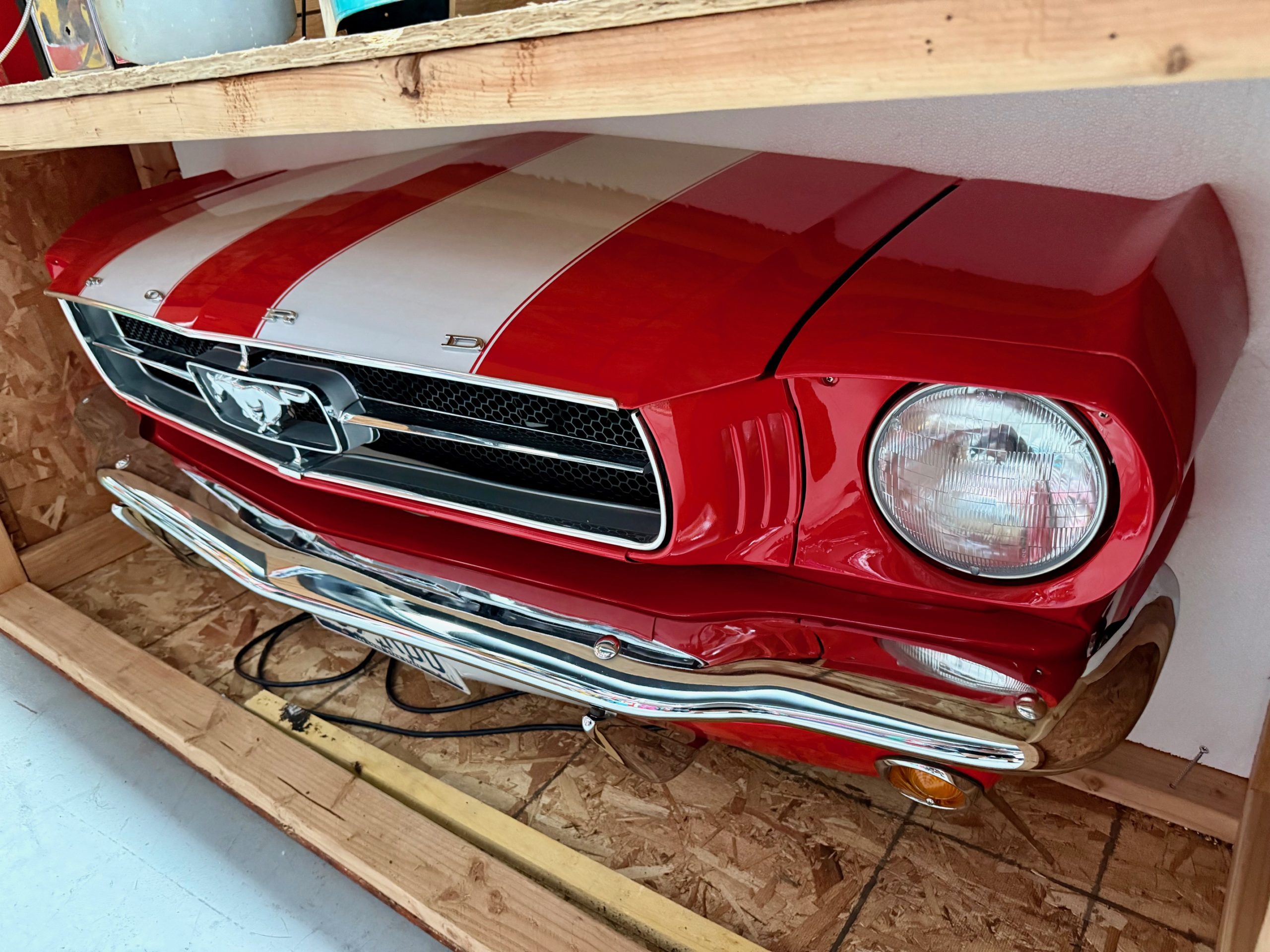 Ford Mustang 1965 car front - made of real mustang car Ford Mustang 1965 car front - made of real mustang car