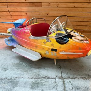 Autopede / Avion de manège en métal des années 50