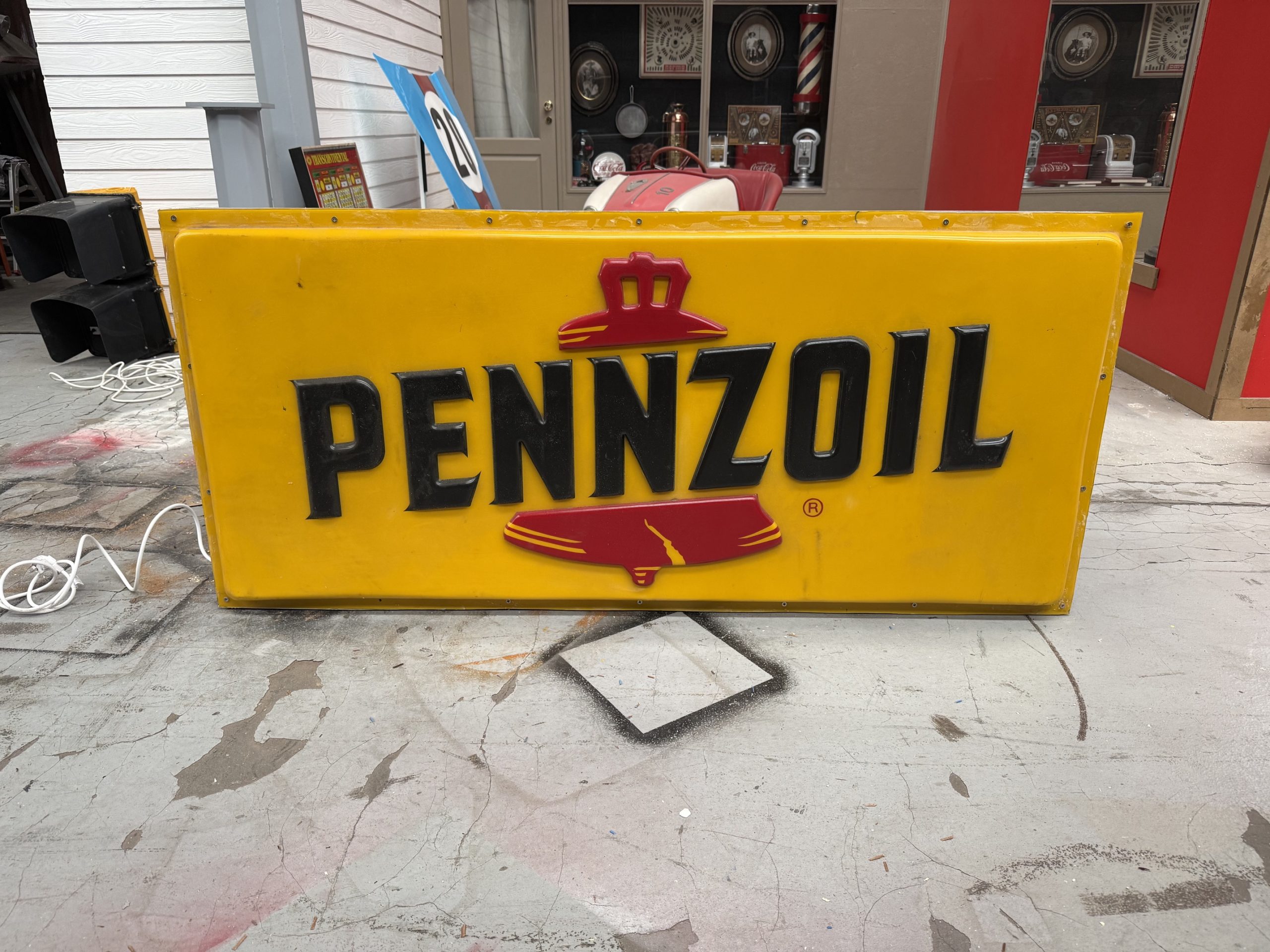authentique enseigne lumineuse pennzoil américaine authentique enseigne lumineuse pennzoil américaine