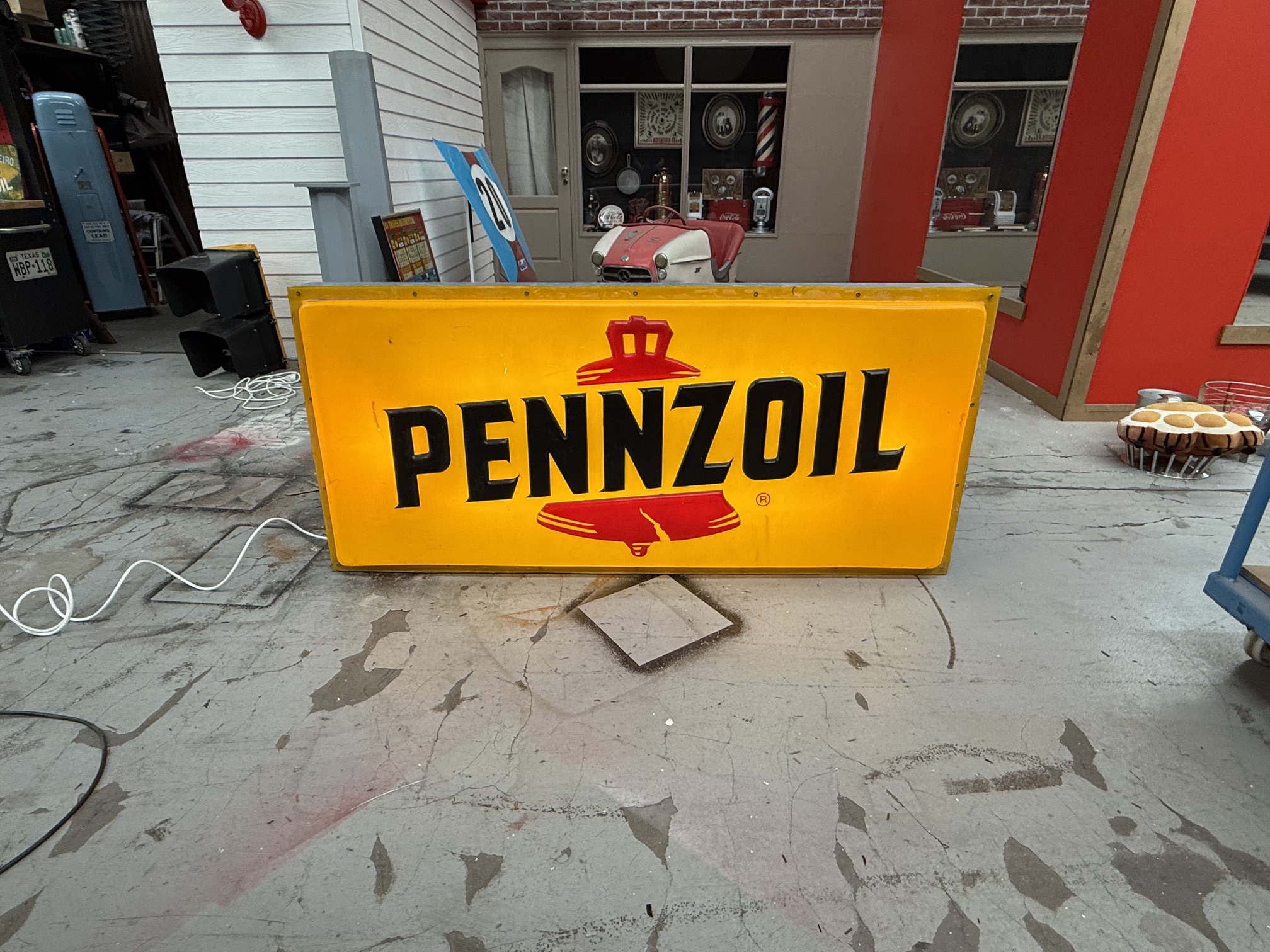 Véritable enseigne lumineuse pennzoil Véritable enseigne lumineuse pennzoil