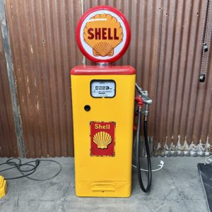 Pompe à essence Shell Tokheim américaine des années 60.