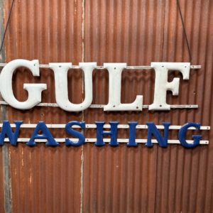 Plaque emaillée Gulf Washing 1940